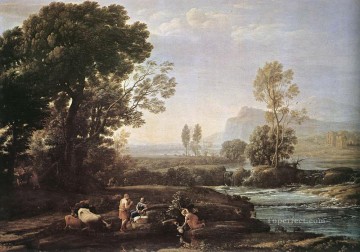 Claude Lorrain Painting - Landscape with Rest in Flight to Egypt Claude Lorrain